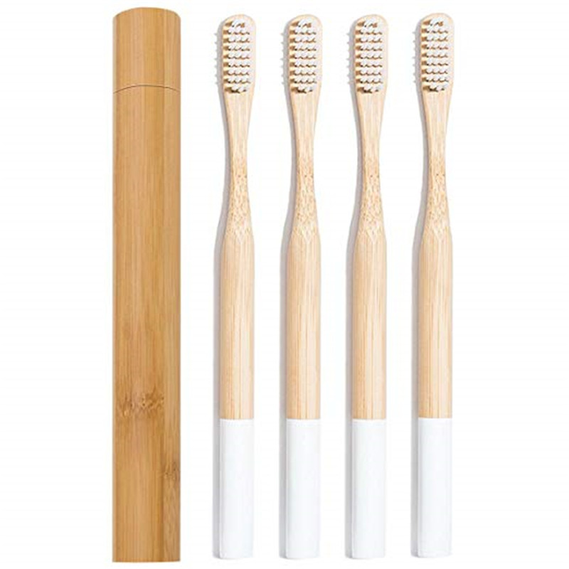 Hot-sale Bamboo Toothbrushes Soft Black Charcoal Bristles Toothbrush For Family Travel