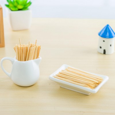 One/double Sides Bamboo Toothpicks In Transparent Bag,