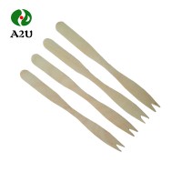 Disposable Wooden Cocktail Fruit Fork French Fries Chip Forks