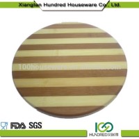 Hot New Wholesale Organic Round Bamboo Cutting Board Wood