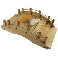 Handmade bamboo food container japanese sushi bridge