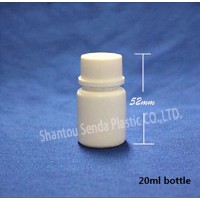 Hot sale 20ml screw cap bottle made in China small plastic pill bottle