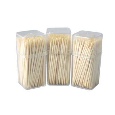 Wholesale disposable toothpick diameter 2.0mm wooden or bamboo crossbow toothpick with paper packing